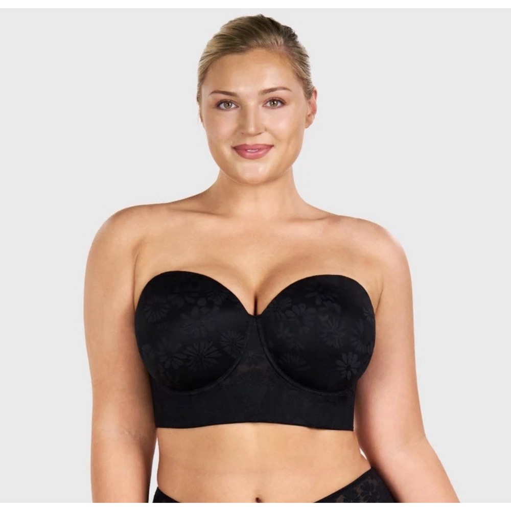 HSIA Daisy Lightly Padded Longline Underwire Strapless Balconette Bra 38C NWT